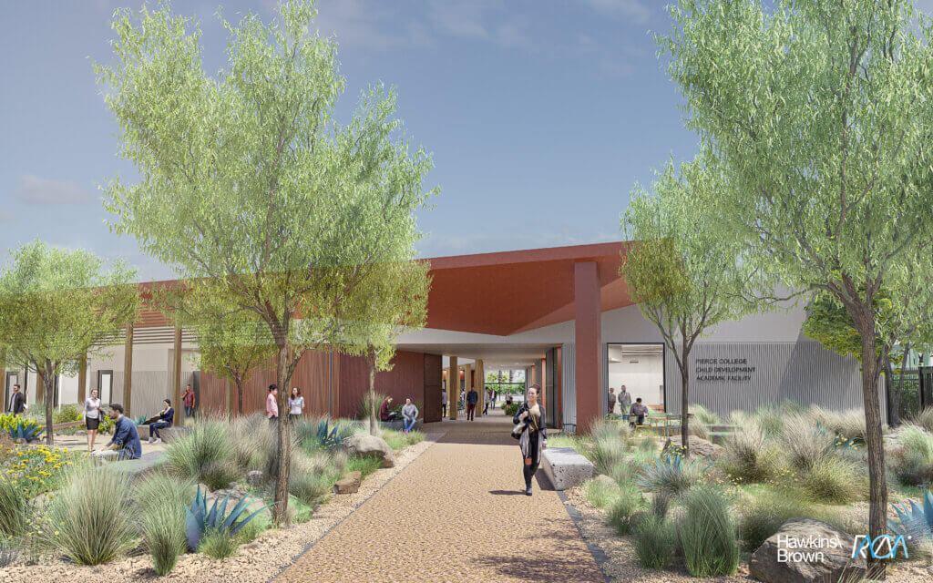 Pictured above: Rendering of the LAPC Child Development Academic Facility
